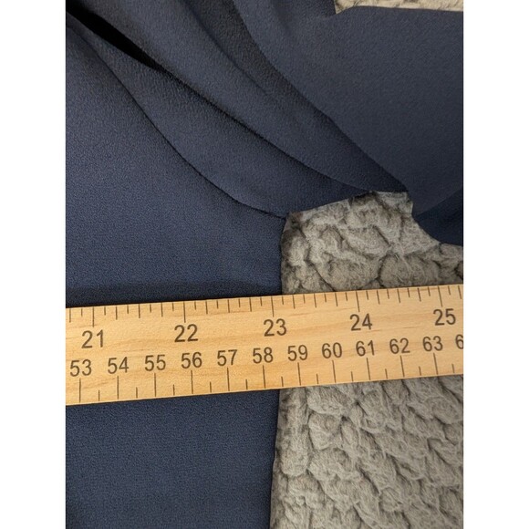 Adidas Crepe Trefoil Big Logo Navy Blue Long Sleeve Sheer Womens Size Large - Picture 9 of 12